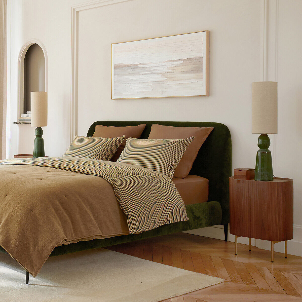 AM.PM Lampe à poser en céramique et lin, TOTEMY