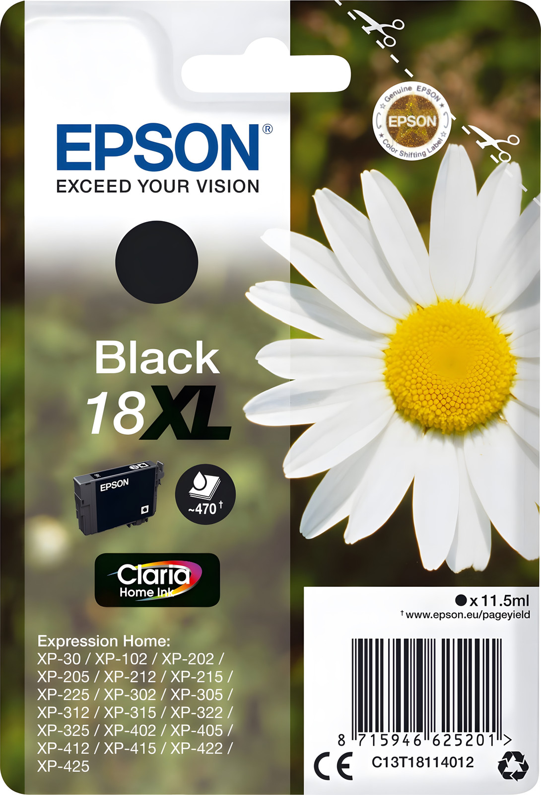 Epson C13T18114012 Claria Home T 181 XL inktpatroon, zwart