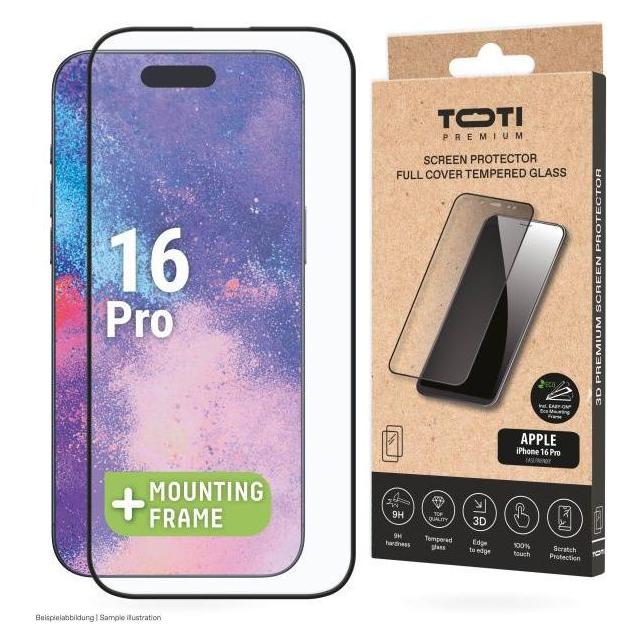 Toti Telefonglas Displayschutzfolie Premium iPhone 16 Pro, 9H (Apple iPhone 16 Pro) (TOTI PREMIUM)