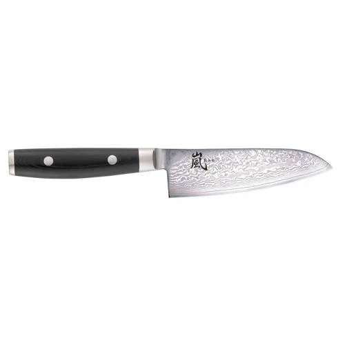 Yaxell Santoku Mes Ran 12,5 cm - 69 laags roestvrij damast staal - Canvas Micarta heft