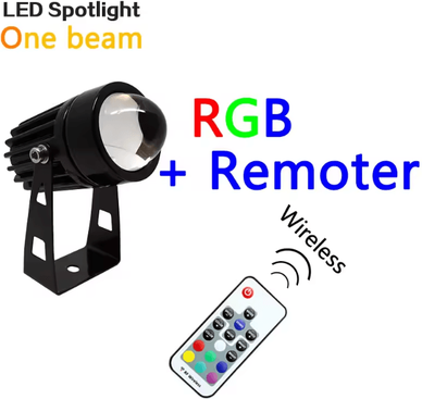 Inspire Curations Modern RGB LED Outdoor Wall Spotlight IP66 Waterproof Landscape Beam Light (9W 12W) rgb Remote 9w