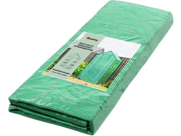 Outsunny - Vervangingsfolie - voor Kas - UV-Bestendig - Groen