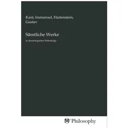 Sämtliche Werke, Sachbücher von Gustav Hartenstein, Immanuel Kant
