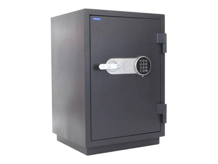 FELGNER Möbeltresor FIRE SHIELD 71 mit Elektronikschloss hochsicherer Stahl-Tresor für Dokumente und Wertsachen Feuerschutz 60 Minuten mit Fachboden und abschließbarer Stahllade Anthrazit