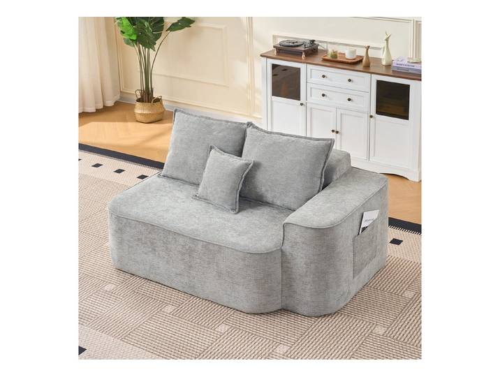 HAUSS SPOLE Schlafsofa Komfortsofa Zweisitzer Wolkenweich Mit Seitentaschen Chenille