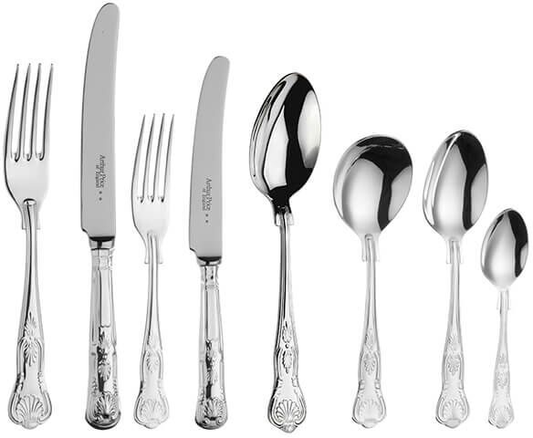 Arthur Price of England Kings Sovereign Stainless Steel 44 Piece Cutlery Box Set