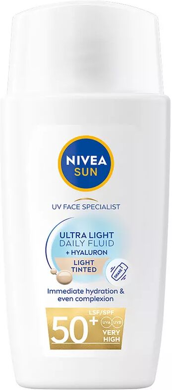 NIVEA SUN - UV Face Experte Ultra Light Daily Fluid Heller Hauttyp LSF 50+, 40 ml