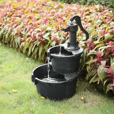 Drop Dash Deals Bird Bath Pedestal Fountain Waterfall Outdoor Garden Patio Decor Bird Bath Pedestal Fountain Waterfall Outdoor Garden Patio Decor