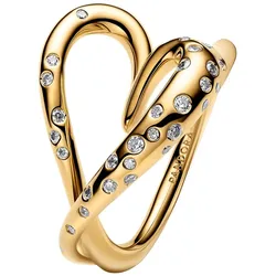 Pandora 164675C01 Damenring Herz mit Steinen Besetzt Goldfarben, 60/19,1