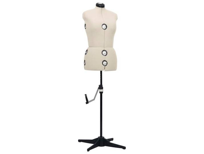 vidaXL Schneiderpuppe Schneiderpuppe Verstellbar Weiblich Creme M Größe 40-46