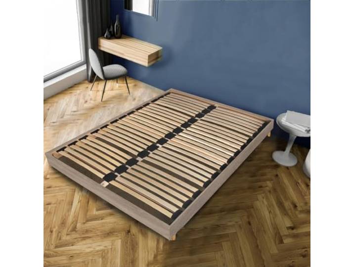 WEBER INDUSTRIES SOMKIT Lattenrost auf Fuß, 160 x 200 cm, Eichendekor grau