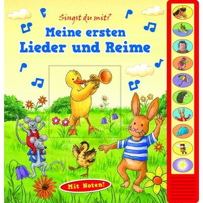 Meine ersten Lieder und Reime - Pappbilderbuch zum Vorlesen - Liederbuch mit 10 Melodien, Gebundene Ausgabe von Axel Dissmann, Phoenix International