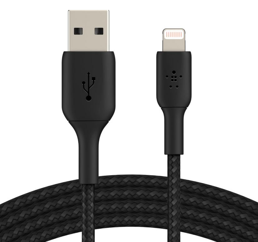 Belkin Lightning Lade/Sync Kabel ummantelt mfi zertifiziert 2m Schwarz