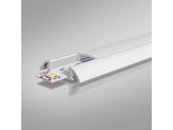 EVN APFLAT2 alu-profiel, 200cm U-profiel, afgerond, alu / grijs / zink, Aluminium