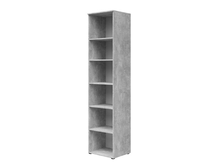 Regal Hick Spanplatte, foliert Grau/Beton Dekor 45 x 195cm