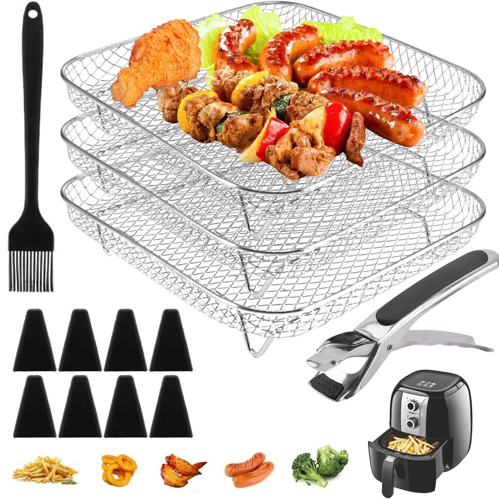 Solidchoice Set van 3 Grillroosters voor Airfryer