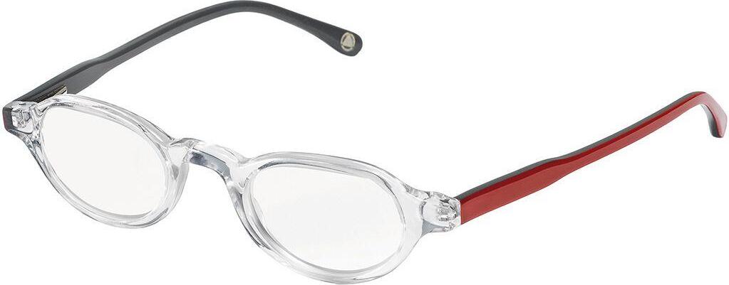 Lupenhalbbrille Kunststoff Transparent Rot +14,00