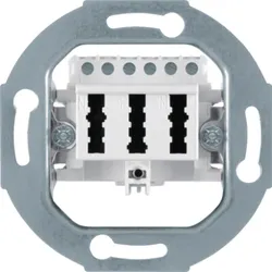Hager WDF4000WG TAE-Steckdose 3x6NFN polarweiß matt Modul-Einsatz Unterputz