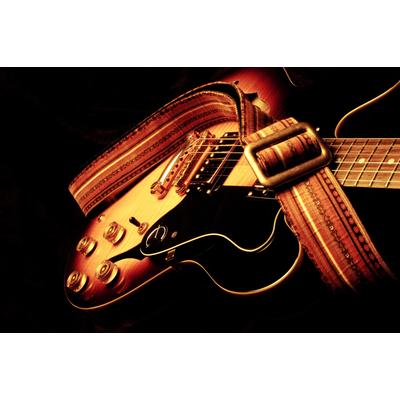 Fototapete PAPERMOON "3D Gitarre Music", bunt, B:2,5m L:1,86m, Vlies, Tapeten