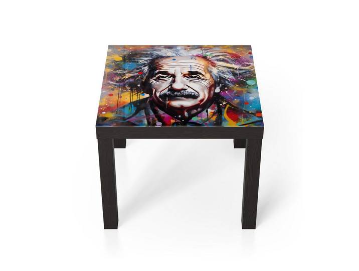 DEQORI Couchtisch 'Farbenrausch der Seele', Glas Beistelltisch Glastisch modern