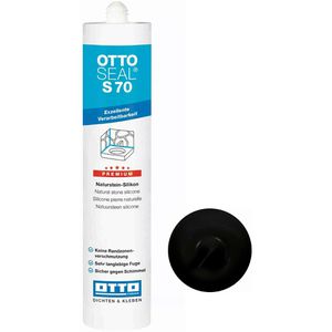 Otto-Chemie Silikon OTTOSEAL S70, schwarz matt, Natursteinsilikon, Innen- und Außenbereich, 310ml