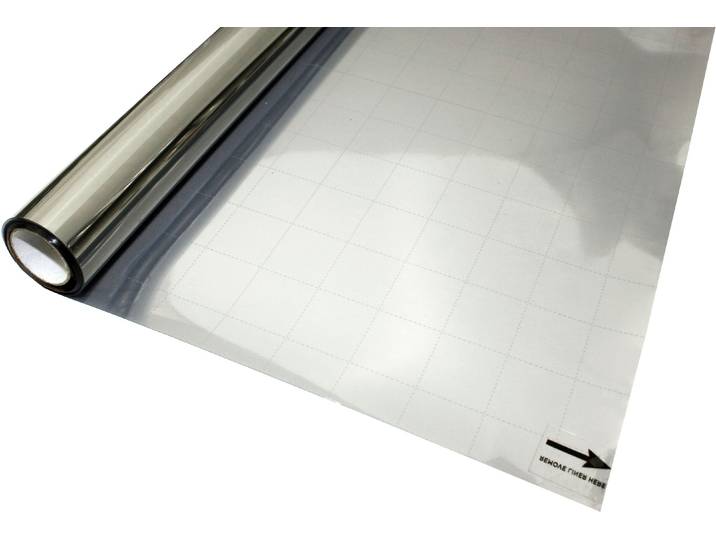 Fensterfolie GARDINIA Statische UV-Folie , silber (silberfarben), B:45cm L:150cm, PVC, Fensterfolien, Fensterfolie, 77% UV-Schutz