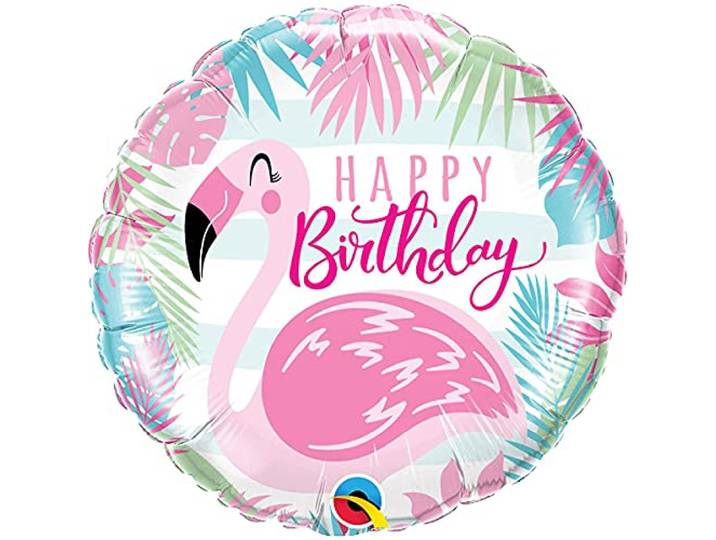 Folat - Happy Birthday Flamingo Folieballon - 45cm