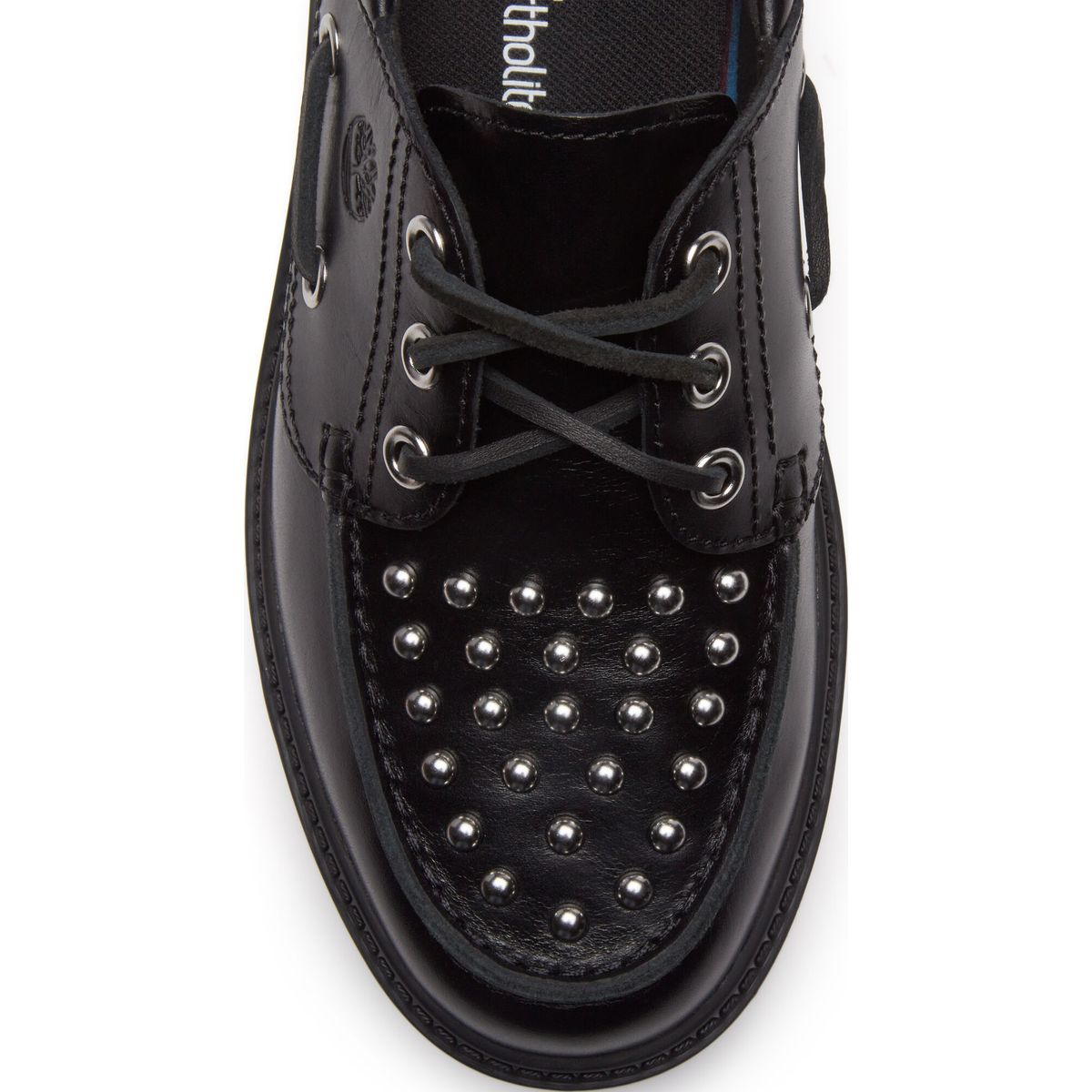 Timberland Womens Boat Shoe- Stud blk full grain 9 Wide Fit TB0A5RK7W021-9-Wide Fit
