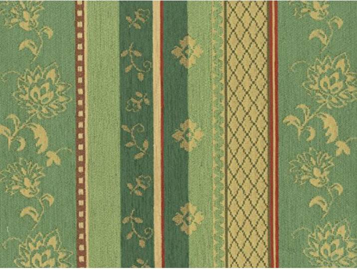 Landhaus Möbelstoff Lindau Farbe 72 (grün, lindgrün, ocker,) mit biologischem Fleckschutz - modernes Chenille-Flachgewebe (gemustert, floral, gestreift, Blumen) Polsterstoff, Stoff, Bezugsstoff, Eckbank, Couch, Sessel, Hussen, Kissen