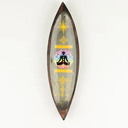 Enamel Incense Bowl - Mango Wood - Chakra