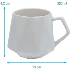 Intirilife, Tasse, Tasse in Feinschliff Optik (350 ml, 6x)