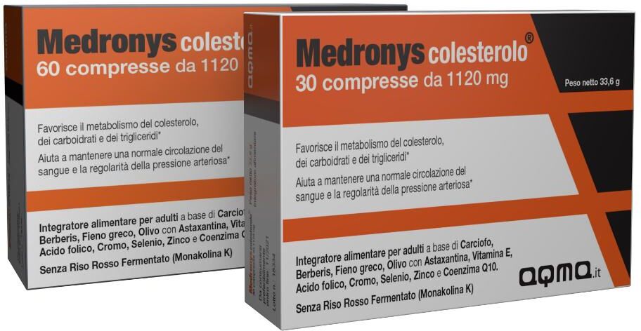 MERQURIO HOLDING Srl Medronys Colesterolo Integratore Alimentare 60 Compresse