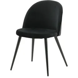 Ebuy24, Essgruppe, Amaretta Essgruppe Tisch schwarz 6 Stühle Velour schwarz. (Holz)