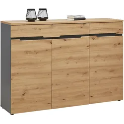 Sideboard Memphis Graphitfarben/Eiche Artisan