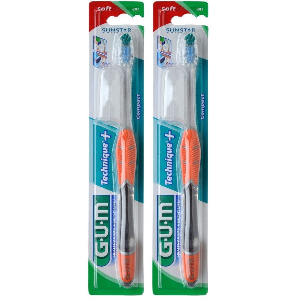 GUM Technique Kompakt Soft x2 2x1 St Zahnbürste