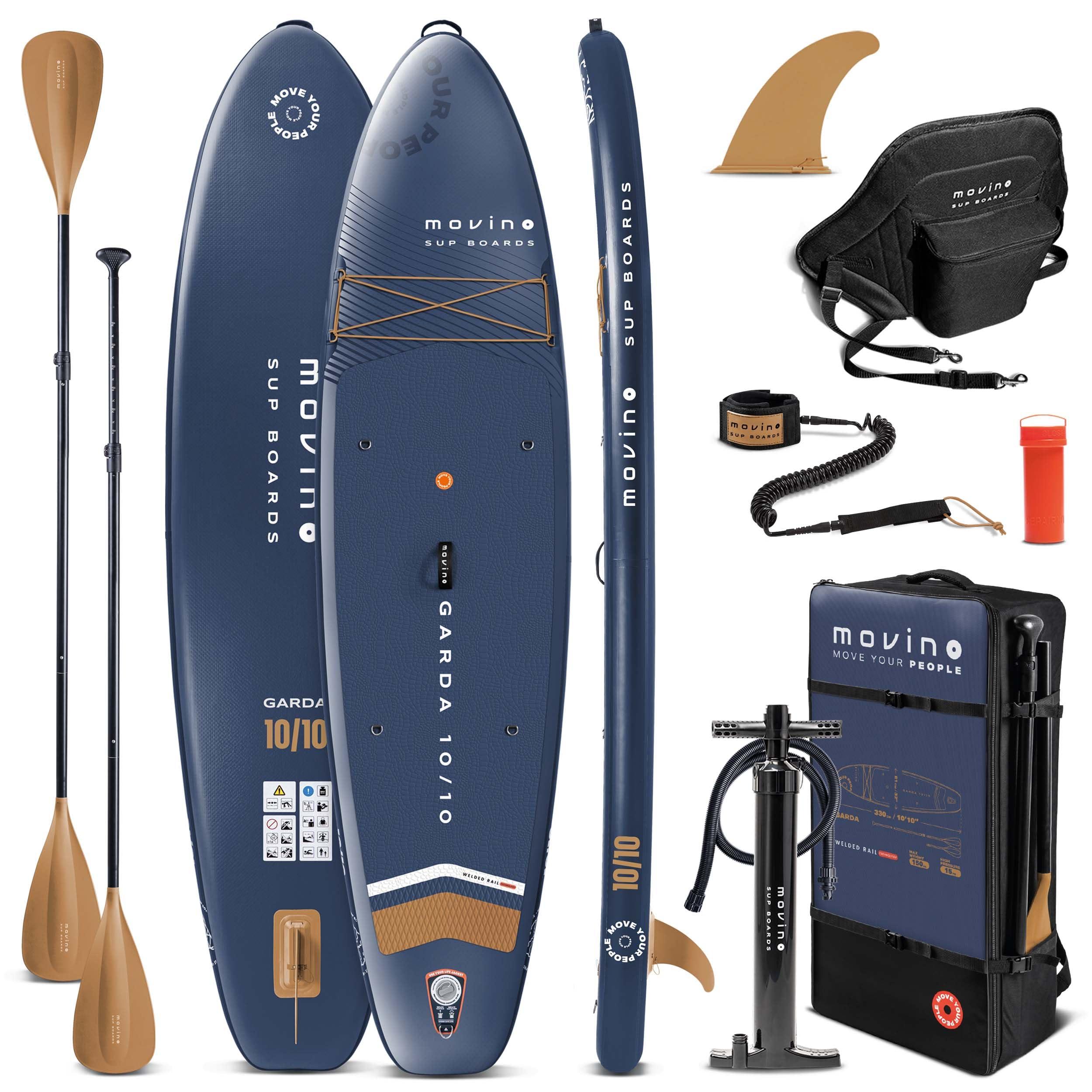 SUP-Board, aufblasbar - 330 cm - Mit Sitzgelegenheit - Inklusive Paddel und Pumpe