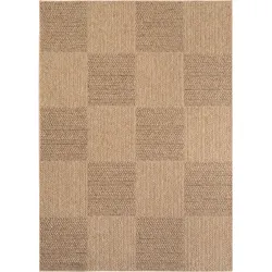 Carpetsale24 In- & Outdoor Teppich Wetterfest 160x230 cm, Natürlichen Jute-Look, ideal für Wohnzimmer, Küche, Terrasse, Garten und Balkon