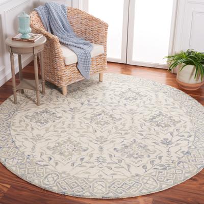 SAFAVIEH Handmade Dip Dye Nicki Floral Wool Rug