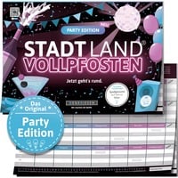 Stadt Land Vollpfosten - Party Edition, Partyspiel A4-Spielblock