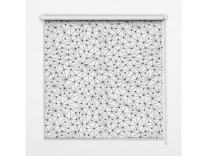 Tulup Innenrollo - Fensterrollo - Rollo - 150x180 cm - Verbundene Punkte, Schwarz, Kunststoff, Rechteckig, 150x180x0.5 cm, Heimtextilien, Vorhänge, Rollos