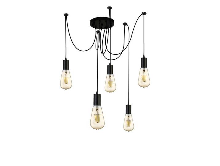 5-lichts pendel Squiggle Spider Searchlight - 9665-5BK