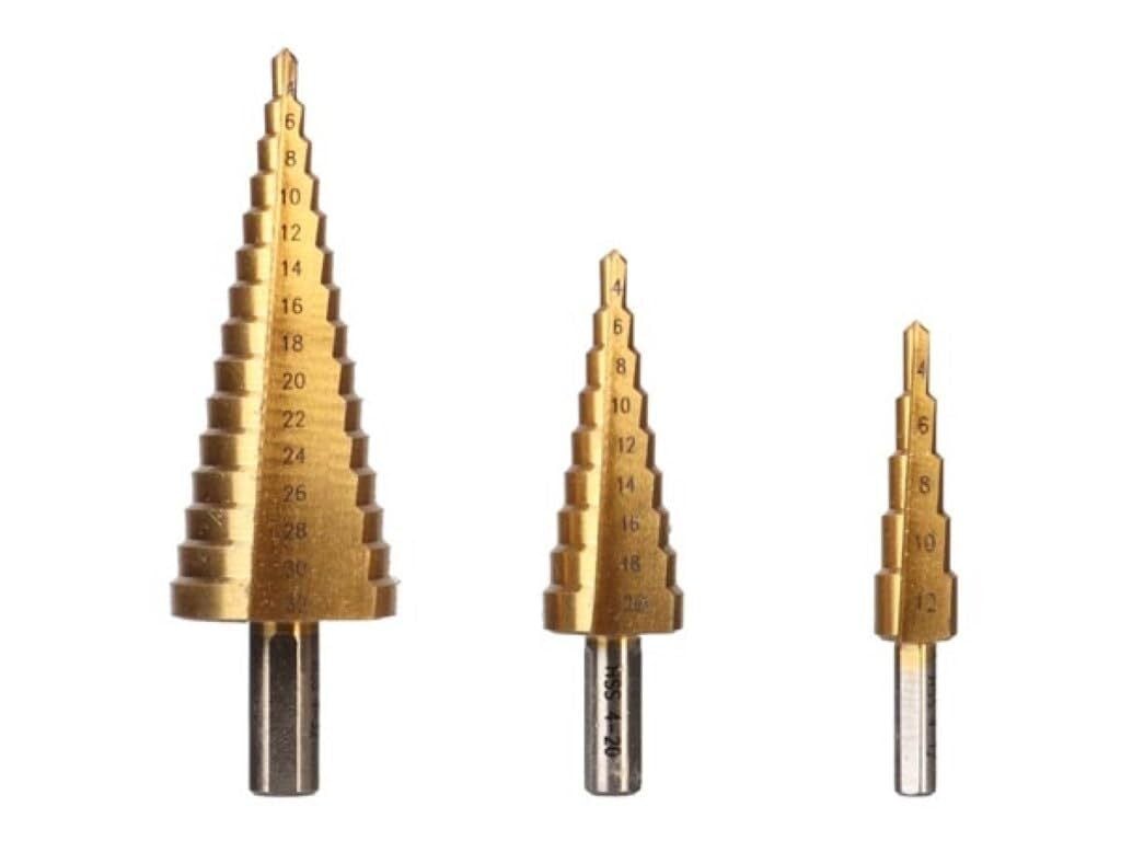 Toolland Satz boorkoppen met titaniumcoating, 3 stuks