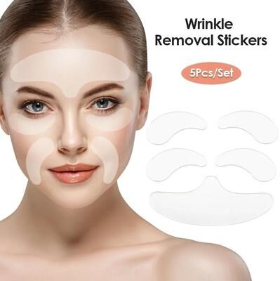 Uplift Essentials Reusable Silicone Face Patches For Wrinkle Prevention And Skin Smoothing pack Of 5pcs