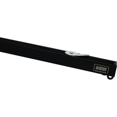 Vorhangschiene "Aluminium-Vorhangschienen Set Emilia 1-Lauf", schwarz, B:160cm, SCHÖNER WOHNEN-KOLLEKTION, Gardinenstangen, mit Bohren, verschraubt, Deckenmontage