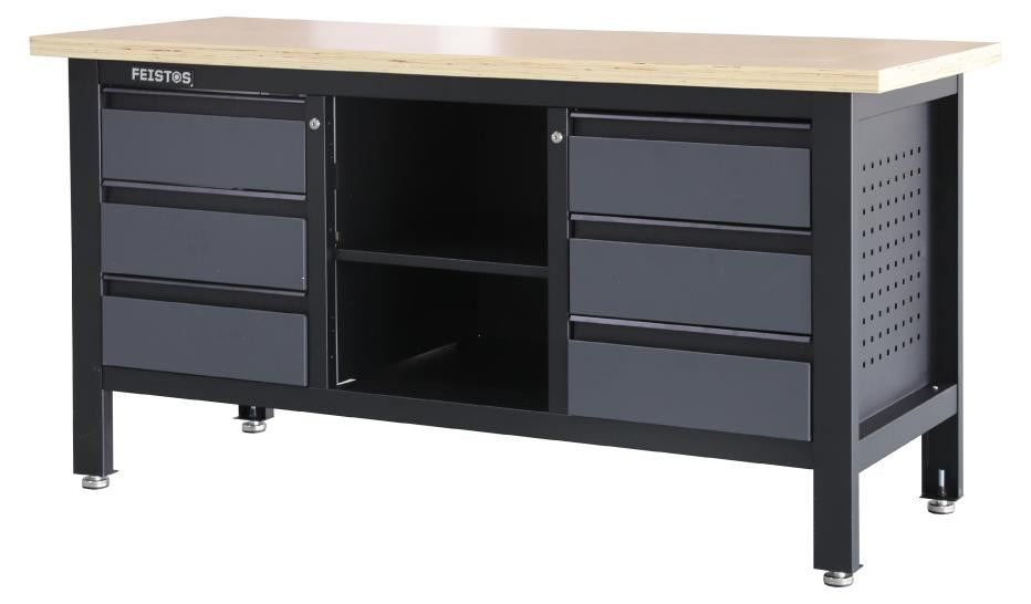 FEISTOS Werkbankmodel Heros 3 met laden, 170 cm