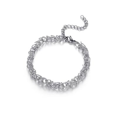 Armband FIRETTI "Schmuck Geschenk Edelstahl Armschmuck Armkette Fantasiekettenglieder", edelstahlfarben, Armbänder, Damen, 23,5cm, Edelstahl, Armband