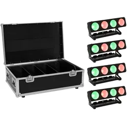 EUROLITE Set 4x LED PMB-4 COB QCL 30W Leiste + Case