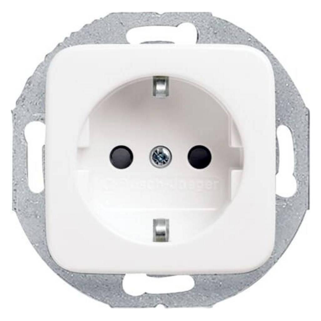 Busch-Jaeger Reflex SI Schuko Kombi 20EUCRD-214 mit rundem Tragring alpinweiss (2CKA002011A2183)