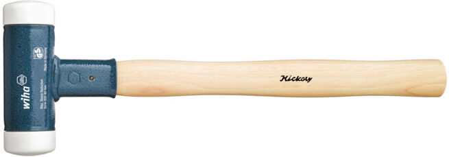 Wiha Massette sans rebond avec embouts très durs avec manche en hickory, embout de massette rond (39008) 30 mm (39008)