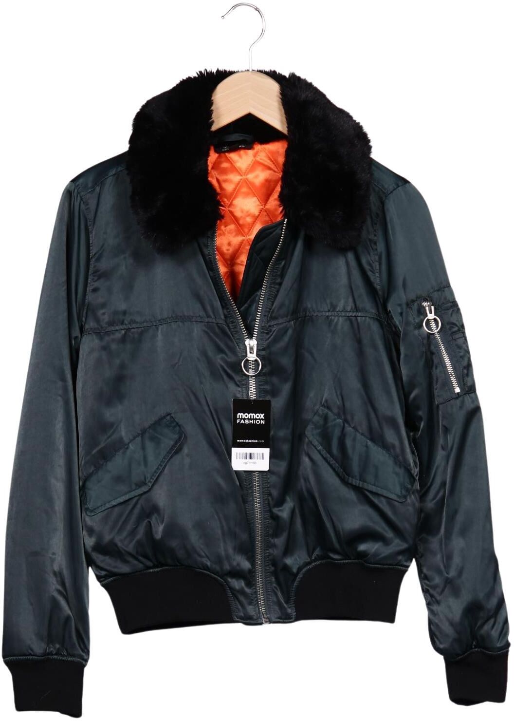 Topshop Damen Jacke, Marineblau, Gr. EU 38, Synthetik - Second Hand